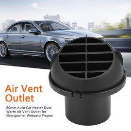 Air Vent Outlet 60mm Warm, 360 Degrees Plastic Rotatable Warm Air Outlet Car Universal Black Heater Air Conditioner Steering Head Round