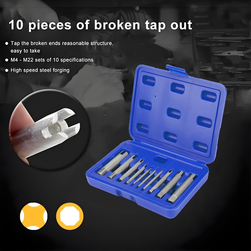 CYSFETENA Tap Extractor Set, Tap Bolt Extractor Set Screw Tap