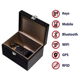 Netagon Large Black Faraday box - Anti Theft Car Key Signal Blocker Box Cage for Keyless Fobs Cards Mobile Phones, RFID Blocker