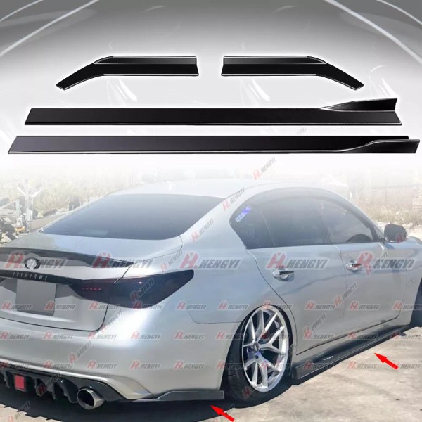 MTD For 14-17 18-22 INFINITI Q50 Side Skirts + Rear
