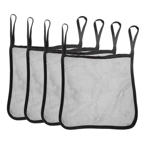 Zerodis 4Pcs Baby Stroller Bag,Oxford Hanging Mesh Stroller Bags Net Organizer 11.8"x12.5"(Black)
