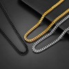 U7 Mens Necklace Chain for Women Silver Men Rope Necklaces
