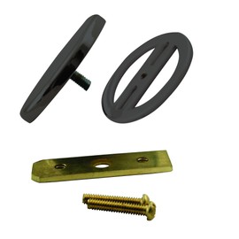 Westbrass Floating No-Hole Overflow Faceplate, Oil Rubbed Bronze, D980R-12