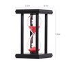 JUNEO HEIM Hourglass Timer with Red Sand, 30 Minute Wooden