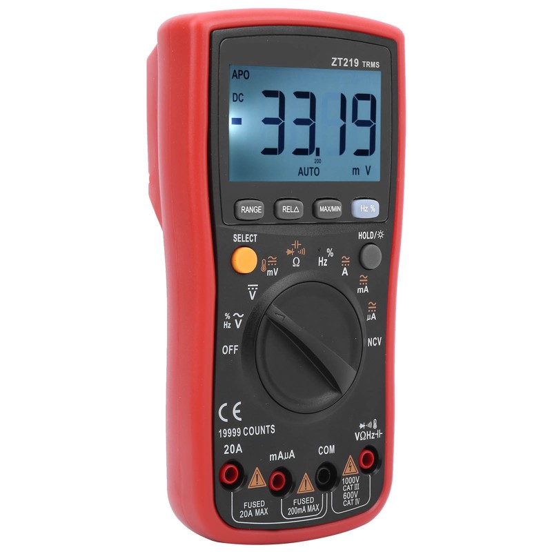 ZT219 Auto Range Digital Multimeter Ac DC Voltage TrueRMS Tester