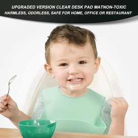 1.5mm Thick Easy Clean Non-Slip 42x86 Clear Plastic Table Cover Protector Crystal PVC Desk Pad Mat Wooden Furniture Surface Protection Apply to Picnic Table Conference Table Waterproof Rectangular