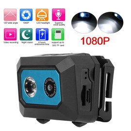 T osuny DV Camcorder with Mini Sports Action Camera with Super Bright Headlight, HD 1920 x 1080P Resolution, Ultra Wide Angle 120°, Full HD Video DVR Recorder (Blue)