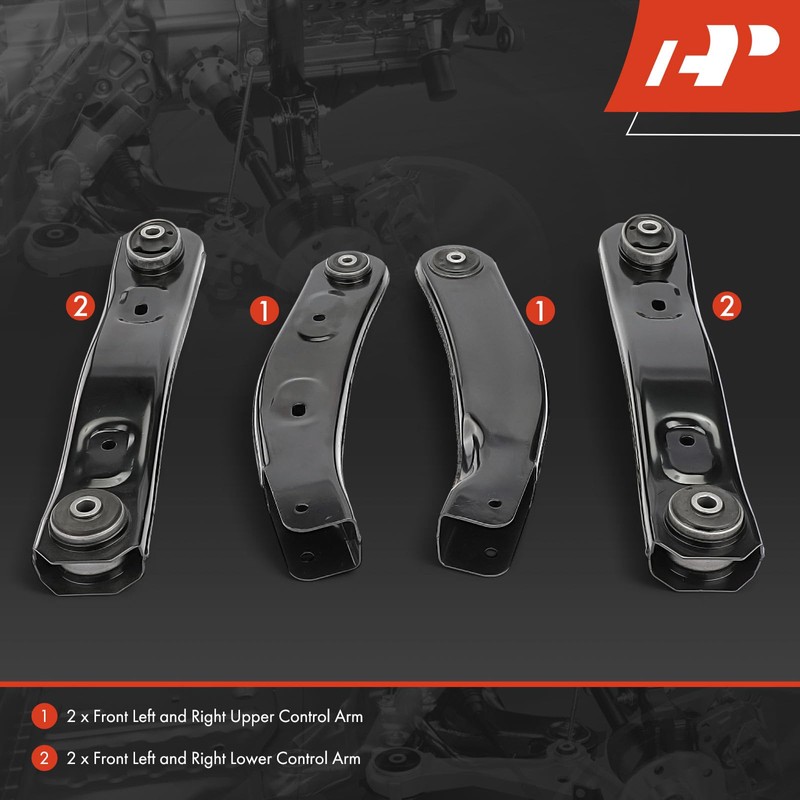 A-Premium Set of 4, Front Upper Lower Control Arm Kit,
