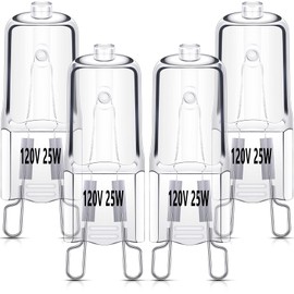 Ganeen 4 Pieces W10709921 Microwave Light Bulbs Halogen Light Bulbs Compatible with KitchenAid Jenn Air Compatible with Maytag, Replace for W10112515 AP5983626 PS11722423 AH2338904 1464853 AP4358902