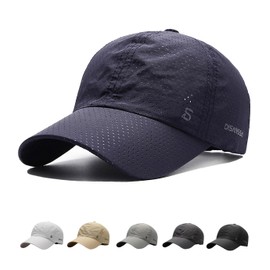 KMOLY Men's Mesh Cap, Deep, Large Size, Wide Brim, Breathable, Quick-Drying, UV Protection, Sunburn Prevention, Spring And Summer, UV Protection, Outdoor, Sunshade Baseball Cap, Golf, Mountain