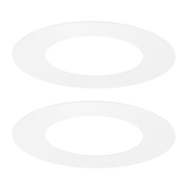 M METERXITY 2-Pack Goof Rings for 3 Inch Recessed Lights, 3" ID 5.3" OD Durable Steel Trim Ring Flush Mount White Can Light Trim Ring Cover for Ceiling Can Downlights