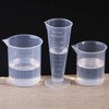 Waziaqoc 100ml/3.4oz Plastic Graduated Beaker (3 Pack), Transparent PP Measuring