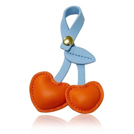 LAEKOU Cherry Bag Charm for Women, Cute Cherry Charms for Purse, Keychain Accessories for Women Handbags Purses