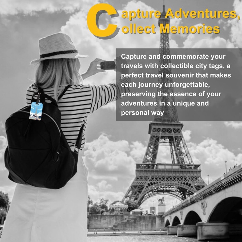 [Pack 2] tag8 Paris Smart Bag tag |Trendy Luggage tag