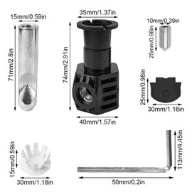 Kluge Toilet Seat Attachment for Wall Hanging Toilets, Wall Toilet Connection Set, Includes Stainless Steel Mounting Hinges and Oil Lid Screws, Universal Set for Wall-Mounted Toilets