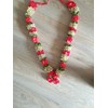 Estationeryhouse Handcrafted Two Artificial Flower Garlands, 24", Red and Gold
