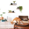 MITIME Floating Shelves Set of 3 Rustic Solid Wood Floating