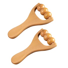 2 Pieces Roller Massager, Wooden Roller Ball Massager, Leg Muscle Relaxer Device, Muscle Massager, Suitable for Men and Women Adults