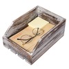 Liry Products Torched Wood Paper Nesting Tray Stackable Document Storage