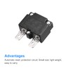 MECCANIXITY Circuit Overload Protector 8A AC125/250V DC32V Automatic Reset Thermal