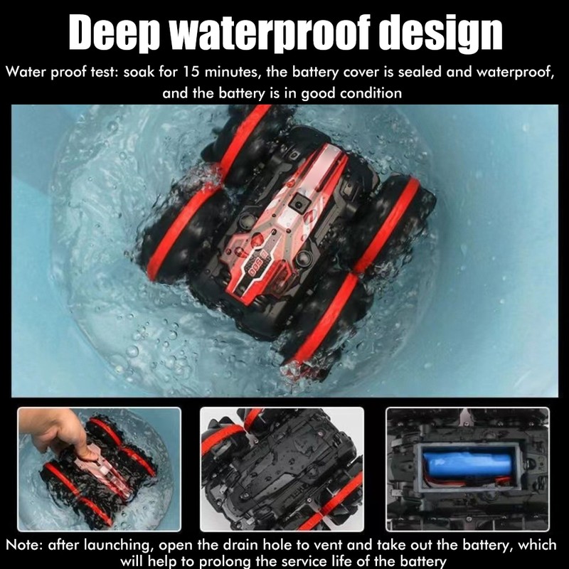 Amphibious RC Car for Kids Gesture Sensor 4WD Waterproof Remote