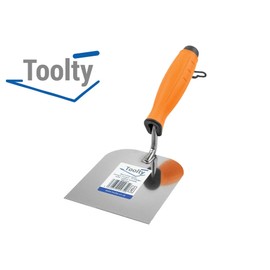 Toolty Stainless Steel Margin Trowel, Wall Putty Trowel, Plastering Trowel, Finishing Trowel - 100mm - for Brickwork and Plastering - Rubber Handle, DIY - TLTY-1704T