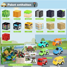 Demolike Magnetic Blocks 110PCS with 6 Animal Toys, Mine Magnet World Building Blocks Set, Toys for Boys & Girls Age 4-6,6-8, STEM Montessori Stacking Building Toys for Toddlers & Kids 3+