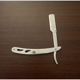 Cool Design Very Light Easy to Use Shaving Hair Cutting Mustache Beard Eyebrows Straight Edge Razor Silver