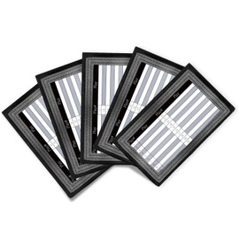 AUGELUX Wrist Coach Football Play Wristbands, Football Wrist Playbook, Youth and Adults Triple Window Tactical Quarterback Wristband Playbook for Flag Football, Softball, Baseball (Black-5Pack, Youth)