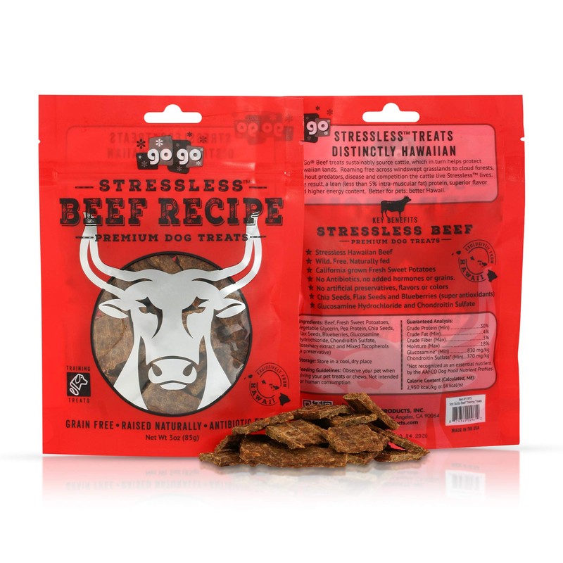 GoGo Stressless Beef Jerky (3oz Training Treats)