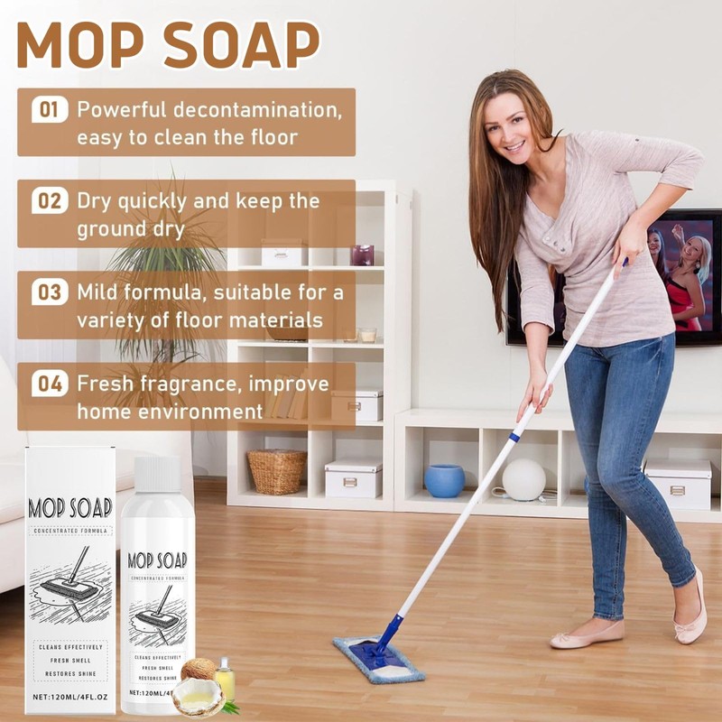 Nsacxa 2PCS Mop Soap Brazilian Waves, Mop Soap Scented, Mop