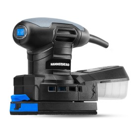 Hammerhead 1.4-Amp Multi-Function Detail Sander with 12pcs Sandpaper, Dust Collection System, and Detail Attachment - HADS014
