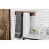 Rustic Wood & Metal Wall Mounted Towel Bar/Hanging Rod Unit