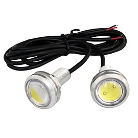 [Pack of 2] Waterproof Large LED Spotlight, White, 0.5 V, 0.9 inches (12 V, 23 mm) (Silver Socket)