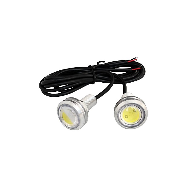 [Pack of 2] Waterproof Large LED Spotlight, White, 0.5 V,