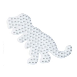 Hama Beads 10.322 Hama Pegboard Dinosaur, White, Klein