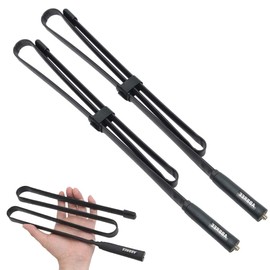 2 Pack ABBREE 42.5-Inch Length SMA-Female Dual Band 144/430Mhz Foldable CS Tactical Antenna for GMRS Radio Baofeng UV-5R BF-F8HP Pro 5RM UV-21R UV-5G Plus GM-5RH K5PLUS AR-152 GM-15PRO Radio Antenna