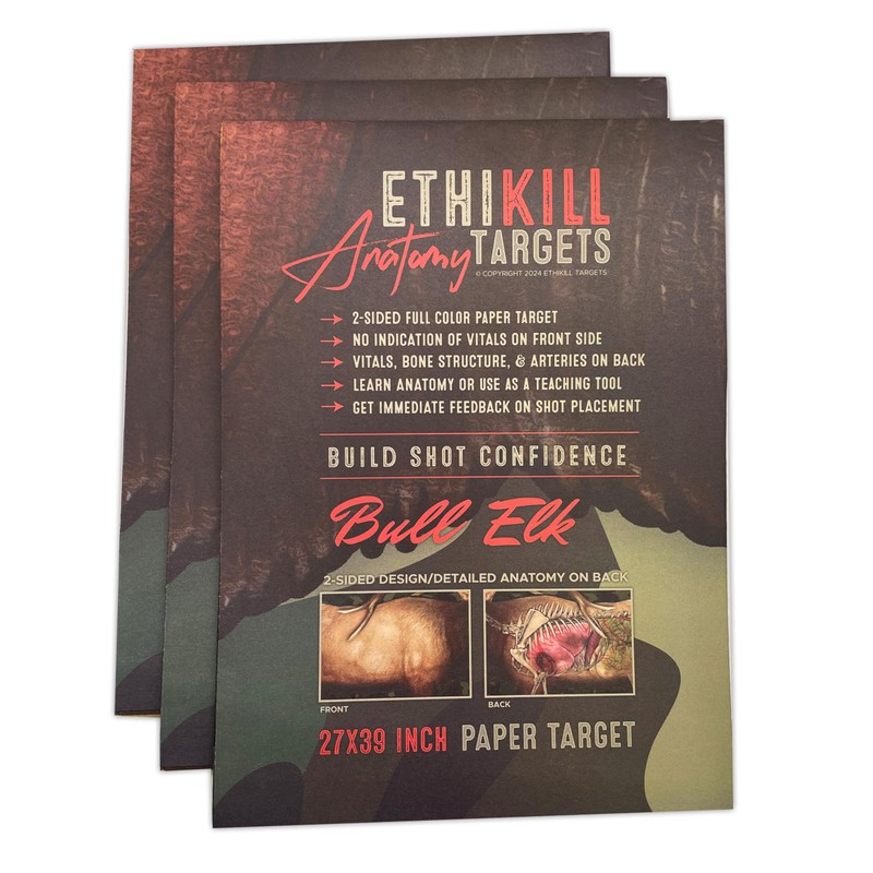 Elk Target 2-Sided Paper Range Targets (3pack) 27" x 39"