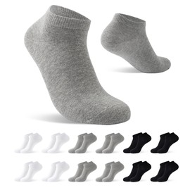 LBJR 12 Pairs Ankle Socks Breathable ShortSocks Women Men Low Cut Cotton Sock