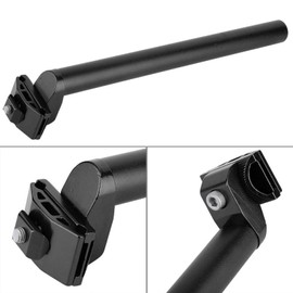 Bicycle Seatpost, 25.4 * 300MM Road Bike Offset Seat Post Shockproof Saddle Tube Seatpost(Black) Bicycles Spare Parts 27.2
