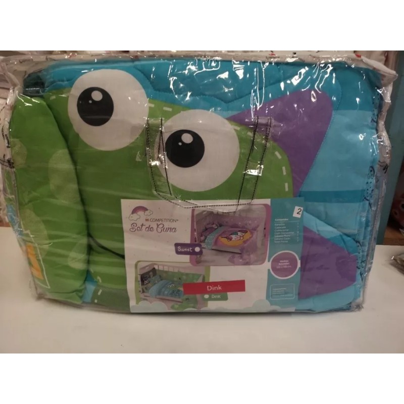 Compe Juego De Cuna Dink Dinosaurio 2 Vistas C/sábanas, 7