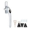 XFORT Locking Cockspur Window Handle Installation Kit in Polished Chrome,
