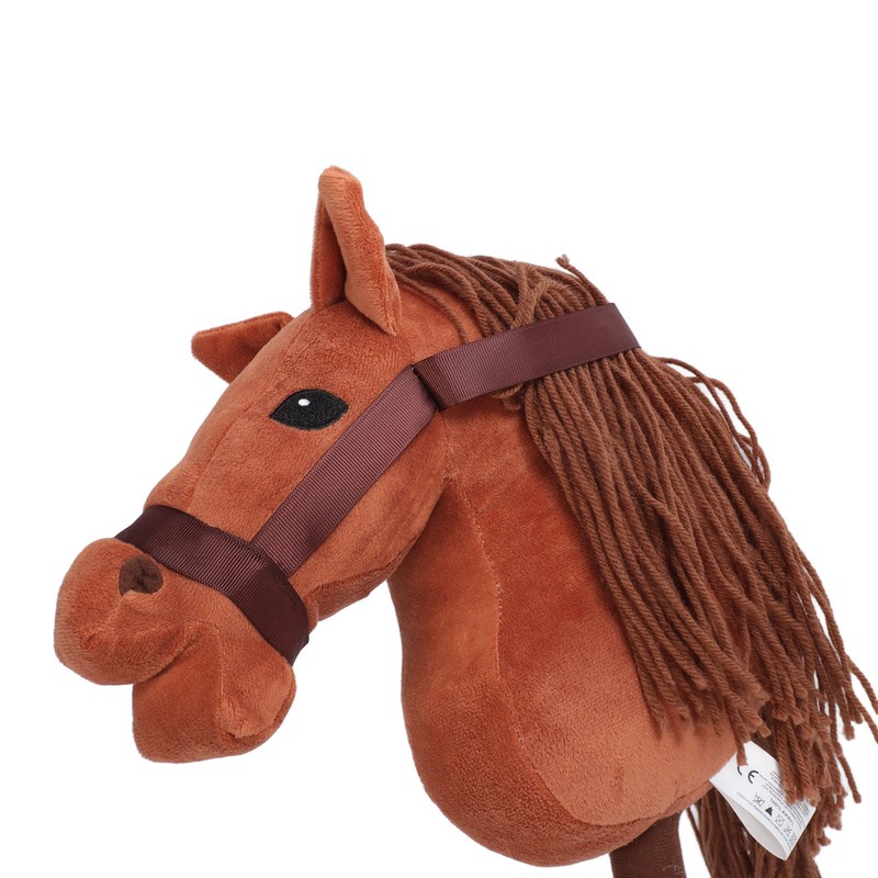 70cm Height Plush Horse Stick Toy Cute Expression 2 Sound