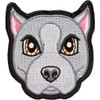 PatchStop Pitbull Face Gray Iron On Patches for Clothing Jeans