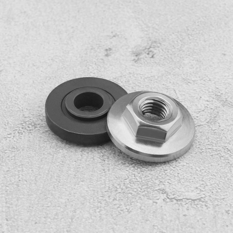 eMagTech 2 Sets Flange Nuts M10 Thread Hex Flanged Locknut