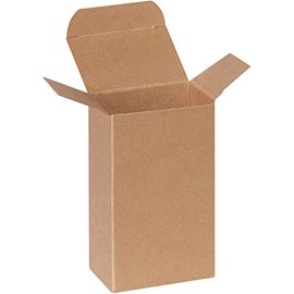 Caja Shipping Reverse Tuck Folding Cartons, 3" x 2" x 5", Kraft, 500/Case