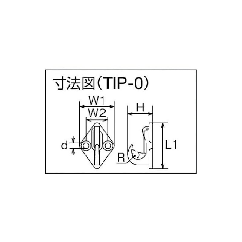 TRUSCO(トラスコ) ウォールフック ステンレス製 #0 1個入 TIP-0