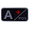 Blood Type PVC Velcro Patch A+