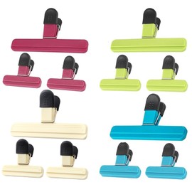 12 Piezas Clips para Bolsas de Alimentos, Clips Grandes para Bolsas de Patatas Fritas Mejorados para Abiertas y Anchas para Almacenamiento de Alimentos con Agarre Hermético Cocina (12)