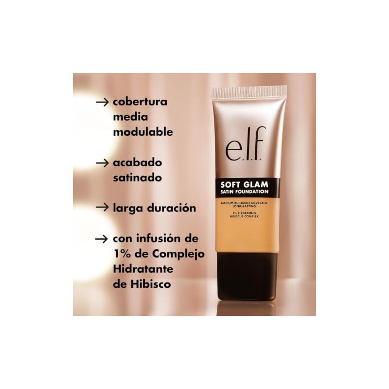 e.l.f. Cosmetics Soft Glam Base de Maquillaje Satinada Tono Profundo